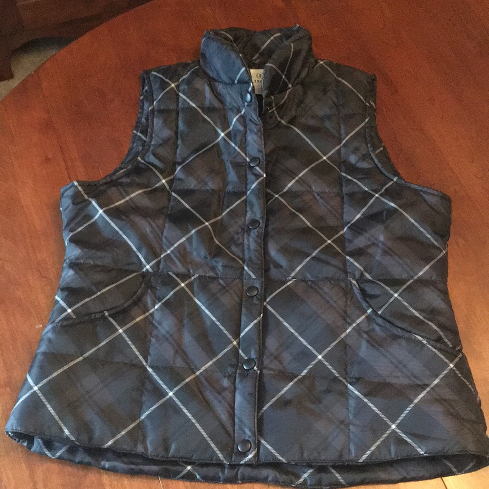 Izod plaid puffer vest szL
